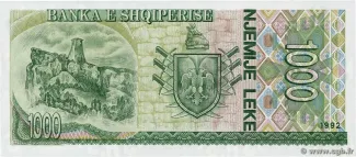 Albania 1.000 Lekë, 1992-1996 reverse
