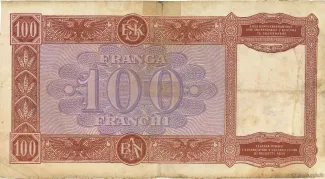 Albania 100 Franga, 1940 reverse