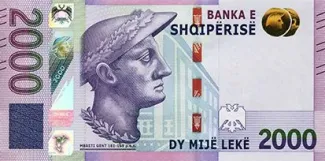 Albania 2.000 Lekë, 2020 obverse