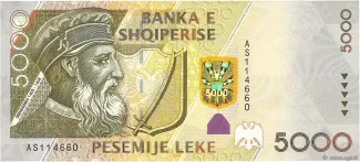 Albania 5.000 Lekë, 2007-2013 obverse