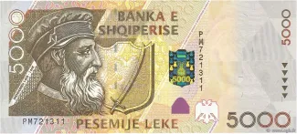 Albania 5.000 Lekë, 2001 obverse