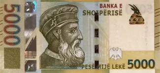 Albania 5.000 Lekë, 2017-2019 obverse