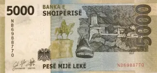 Albania 5.000 Lekë, 2017-2019 reverse