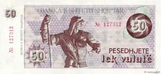 Albania 50 Lek, 1992 obverse