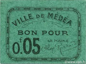 Alger, Department of 5 Centimes,  obverse