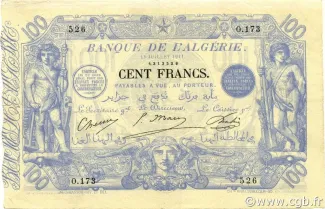 Algeria 100 Francs, 1907-1919 obverse