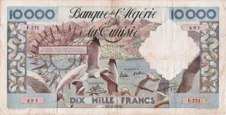 Algeria 10.000 Francs, 1955-1957 obverse