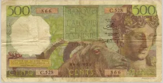 Algeria 500 Francs, 1950-1956 obverse