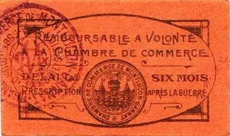 French notgeld 10 Centimes, reverse