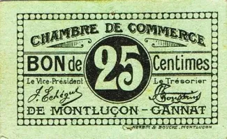 French notgeld 25 Centimes,  image