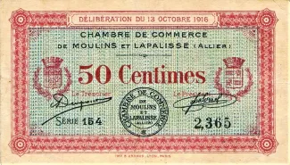 French notgeld 50 Centimes, 1916-1917 P-86 obverse