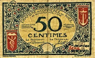 French notgeld 50 Centimes, 1917 image