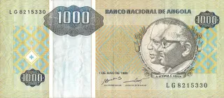 Angola 1.000 Kwanzas Reajustados, 1995 obverse
