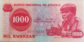 Angola 1.000 Kwanzas, 1976 obverse