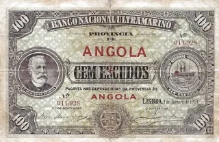 Angola 100 Escudos, 1921 obverse