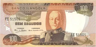 Angola 100 Escudos, 1972 obverse