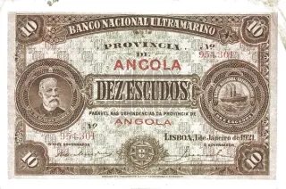Angola 10 Escudos, 1921 obverse