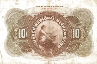 Angola 10 Escudos, 1921 reverse