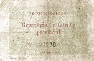 Angola 200 Réis, 1892-1895 reverse