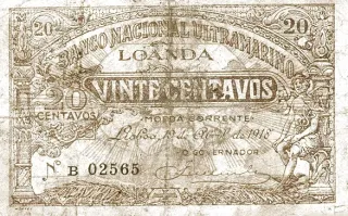 Angola 20 Centavos, 1918 obverse