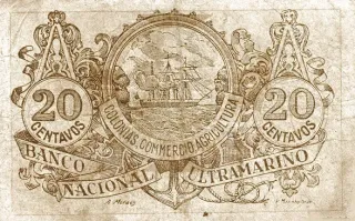 Angola 20 Centavos, 1918 reverse