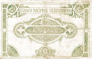 Angola 20 Centavos, 1920 reverse