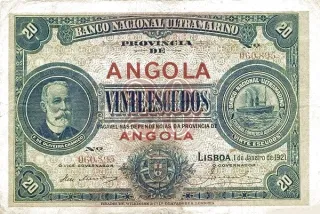 Angola 20 Escudos, 1921 obverse
