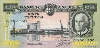 Angola 20 Escudos, 1962 obverse