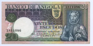 Angola 20 Escudos, 1973 obverse