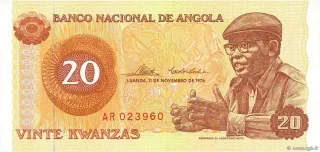 Angola 20 Kwanzas, 1976 obverse