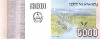 Angola 5.000 Kwanzas, 2012 reverse