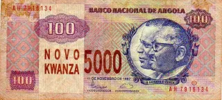 Angola 5.000 Kwanzas, 1987 image