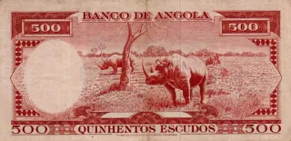 Angola 500 Escudos, 1956 reverse