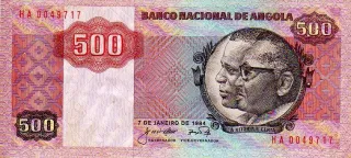 Angola 500 Kwanzas, 1984-1987 obverse