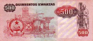 Angola 500 Kwanzas, 1984-1987 reverse