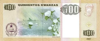 Angola 500 Kwanzas, 2003-2011 reverse