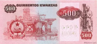 Angola 500 Kwanzas, 1987 reverse