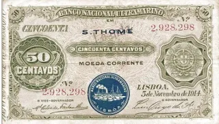 Angola 50 Centavos, 1914 obverse