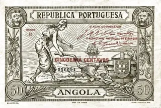 Angola 50 Centavos, 1921 obverse