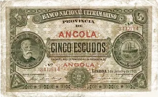Angola 5 Escudos, 1921 obverse