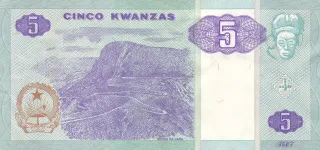 Angola 5 Kwanzas, 1999-2011 reverse