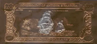 Antigua and Barbuda 100 Dollars, 1981 obverse