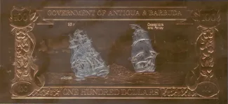 Antigua and Barbuda 100 Dollars, 1981 obverse