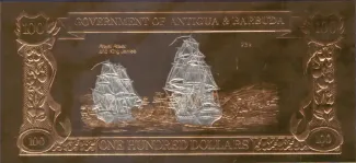 Antigua and Barbuda 100 Dollars, 1981 obverse