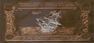 Antigua and Barbuda 100 Dollars, 1981 obverse