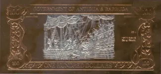 Antigua and Barbuda 100 Dollars, 1981 obverse