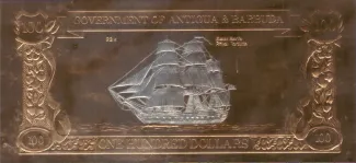 Antigua and Barbuda 100 Dollars, 1981 obverse