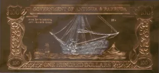 Antigua and Barbuda 100 Dollars, 1981 obverse