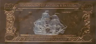 Antigua and Barbuda 100 Dollars, 1981 obverse