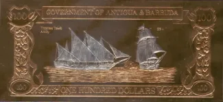 Antigua and Barbuda 100 Dollars, 1981 obverse